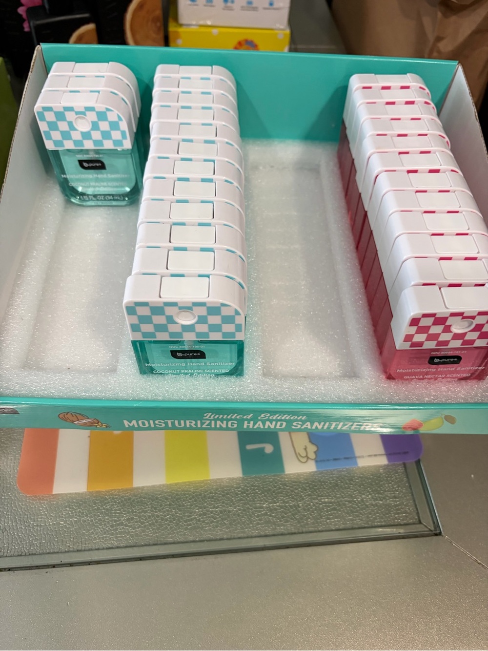 27 MOISTURIZING Hand Sanitizer - Teal & Pink Checker Compact